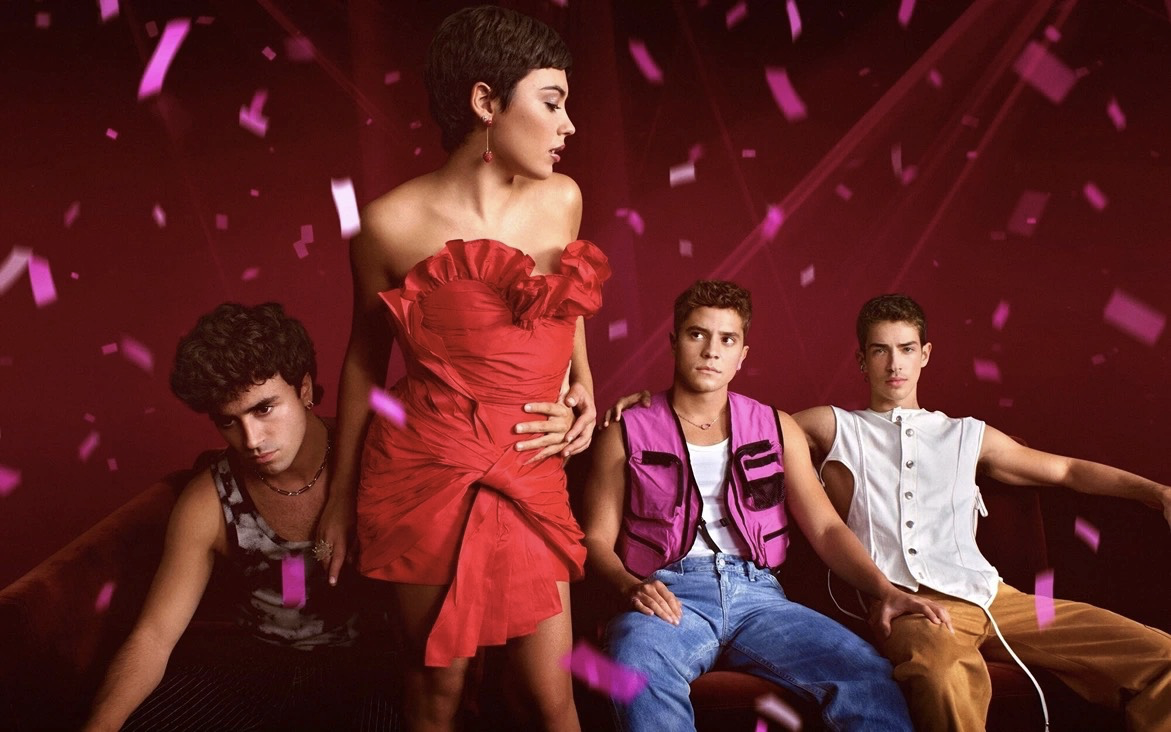 Una de las tramas de las últimas temporadas es el lío amoroso entre Ari y Samuel (izquierda), Guzmán (no aparece en la foto) e Iván (centro). Iván es la pareja de Patrick (derecha), el hermano de Ari.