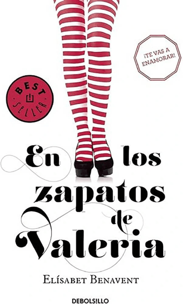 Portada original de En los zapatos de Valeria. Tras la serie sacaron nuevas portadas.